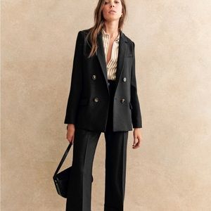 Christie blazer Sezane black wool